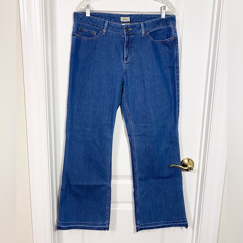 L.L. Bean High Waist Bootcut Jeans Size 14 Petite